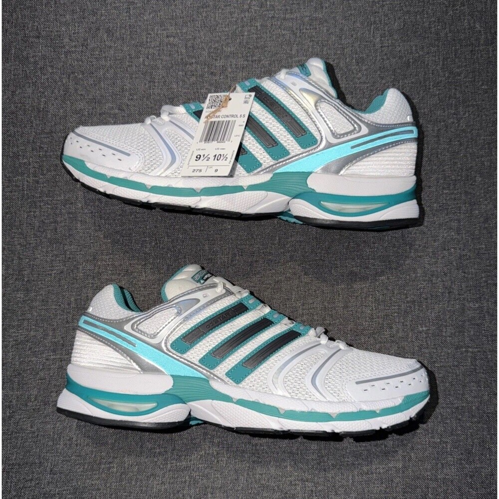 NWT adidas Sporty & Rich Adistar Control 5 Cloud White Pure Teal Sneakers IH9707 - Picture 3 of 9